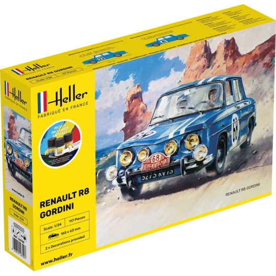 HEL-56700-Renault R8 Gordini 1/24 Heller + glue and paints