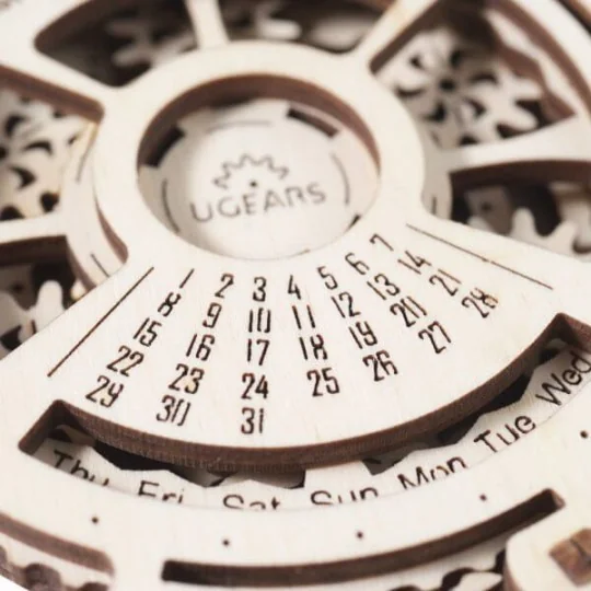 Mechanical calendar 3D wood UGEARS UGEARS UG-70036 - 3 UG-70036-Mechanical calendar 3D wood UGEARS - UG-70036