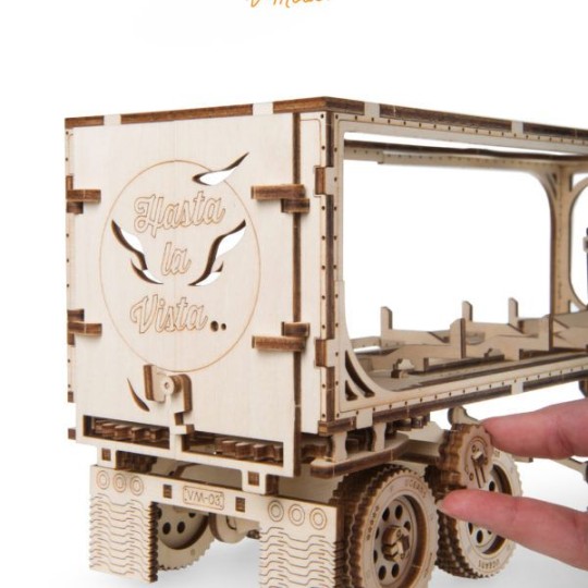 UG-70057-Remorque de camion VM-03 Puzzle 3D bois UGEARS