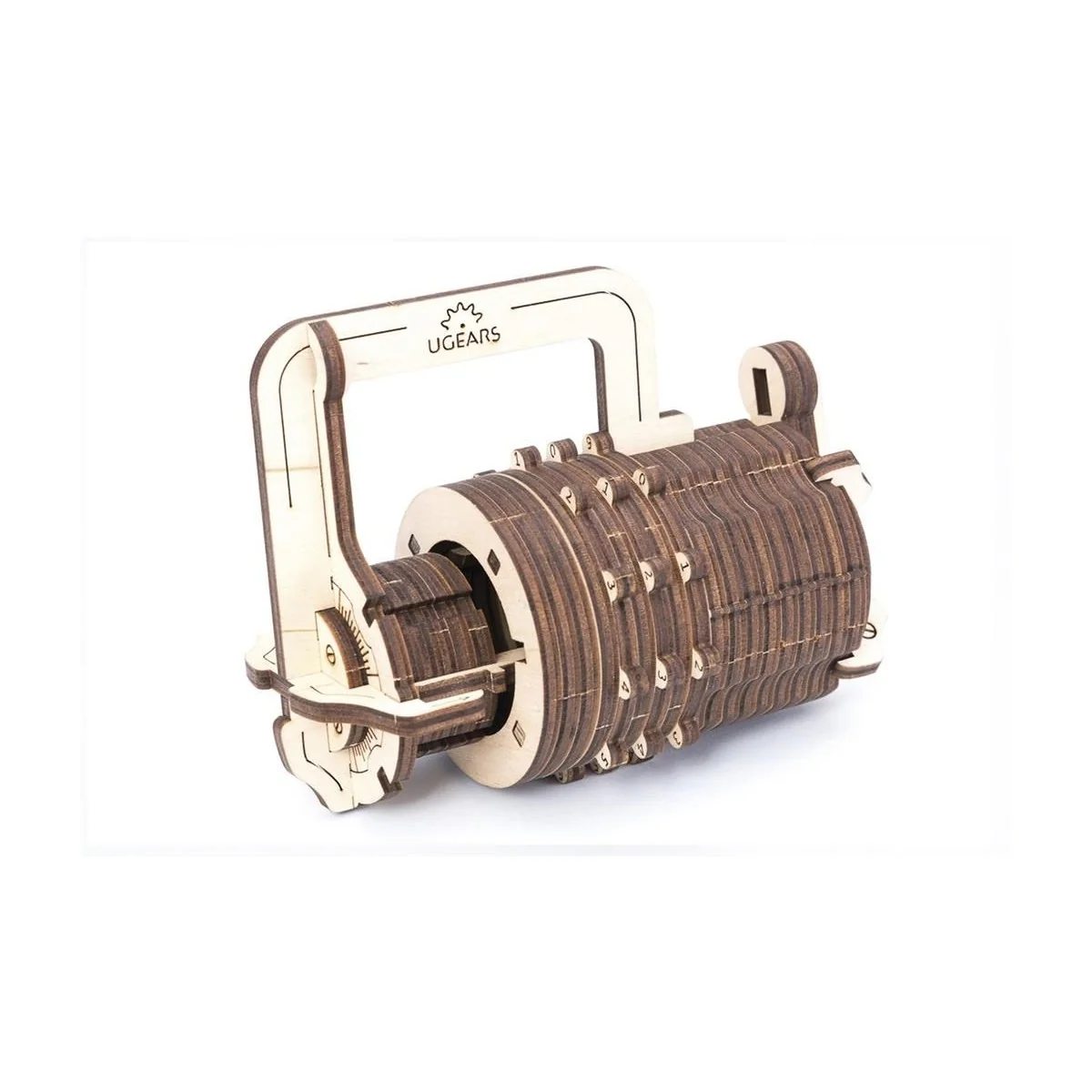 Serrure à combinaison Cryptex Puzzle 3D bois UGEARS UGEARS UG-70020 - 1 Serrure à combinaison Cryptex Puzzle 3D bois UGEARS UGEARS UG-70020 - 1