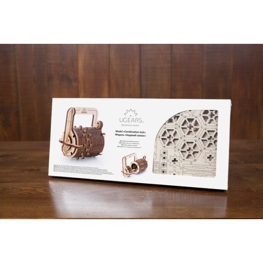UG-70020-Serrure à combinaison Cryptex Puzzle 3D bois UGEARS