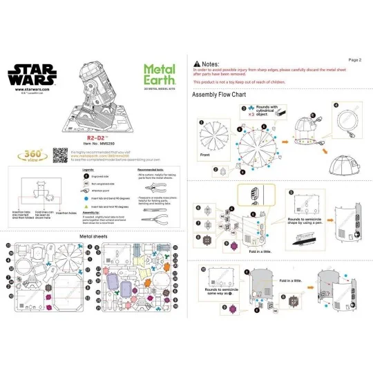 MMS250-R2-D2 Star Wars Metal Earth