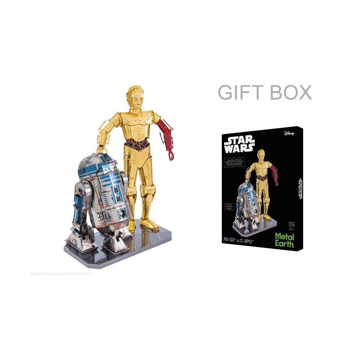 Star Wars Metal Earth R2-D2 & C-3PO Box Set Metal Earth MMG276 - 1 Star Wars Metal Earth R2-D2 & C-3PO Box Set Metal Earth MMG276 - 1