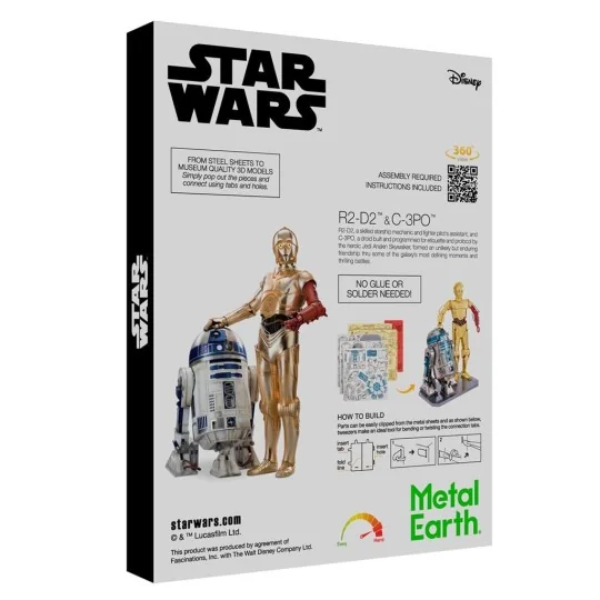 MMG276-Star Wars Metal Earth R2-D2 & C-3PO Box Set - MMG276