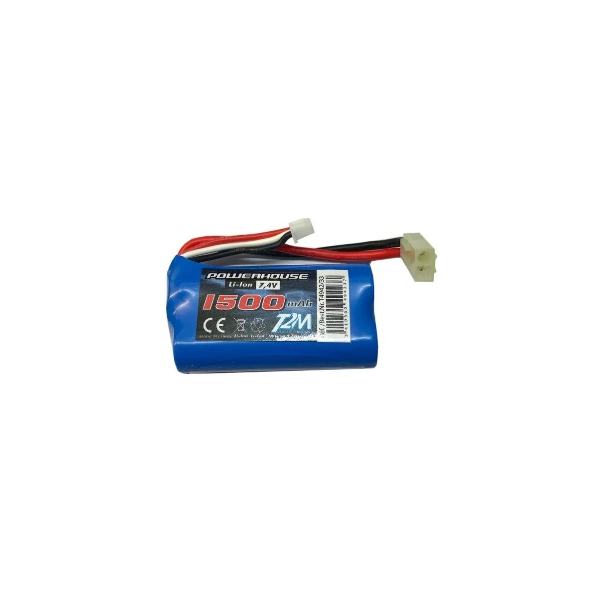 Li-Ion Battery 7.4V 1500mAh Car Swinger, Ravine (mini Tamiya) T2M T4942/33 - 1 Li-Ion Battery 7.4V 1500mAh Car Swinger, Ravine (mini Tamiya) T2M T4942/33 - 1