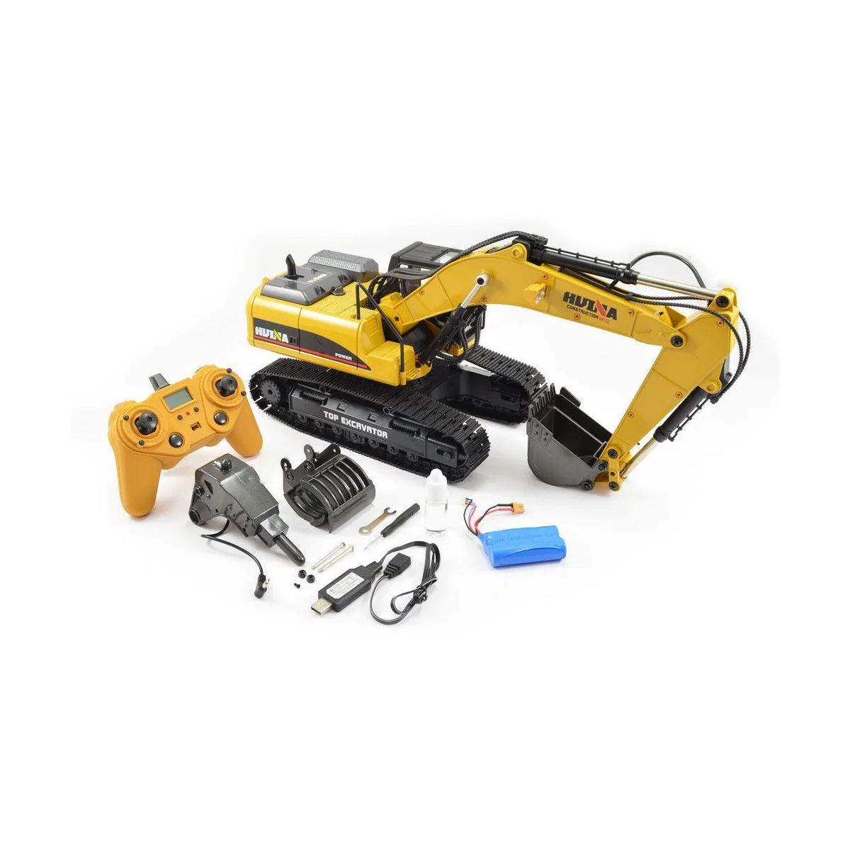 Full metal RC excavator 23CH V4 1/14 2.4Ghz - HuiNa HuiNa Toys CY1580 - 16 Full metal RC excavator 23CH V4 1/14 2.4Ghz - HuiNa HuiNa Toys CY1580 - 16