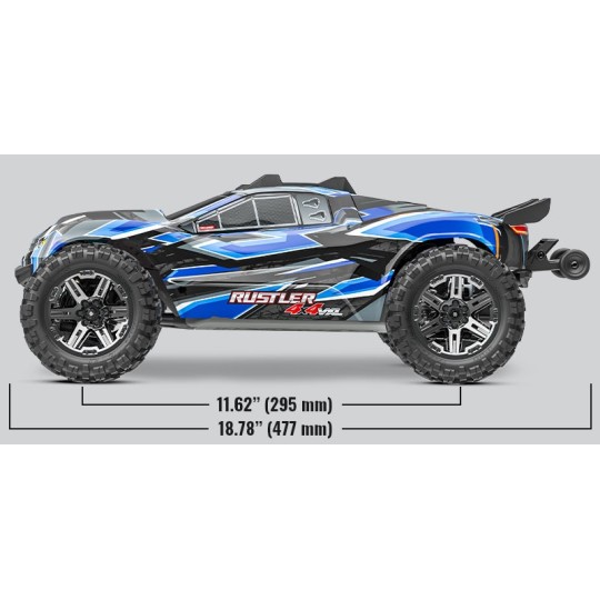 TRX-67376-4-Rustler 4x4 HD VXL TSM TQi ID 1/10 RTR Traxxas
