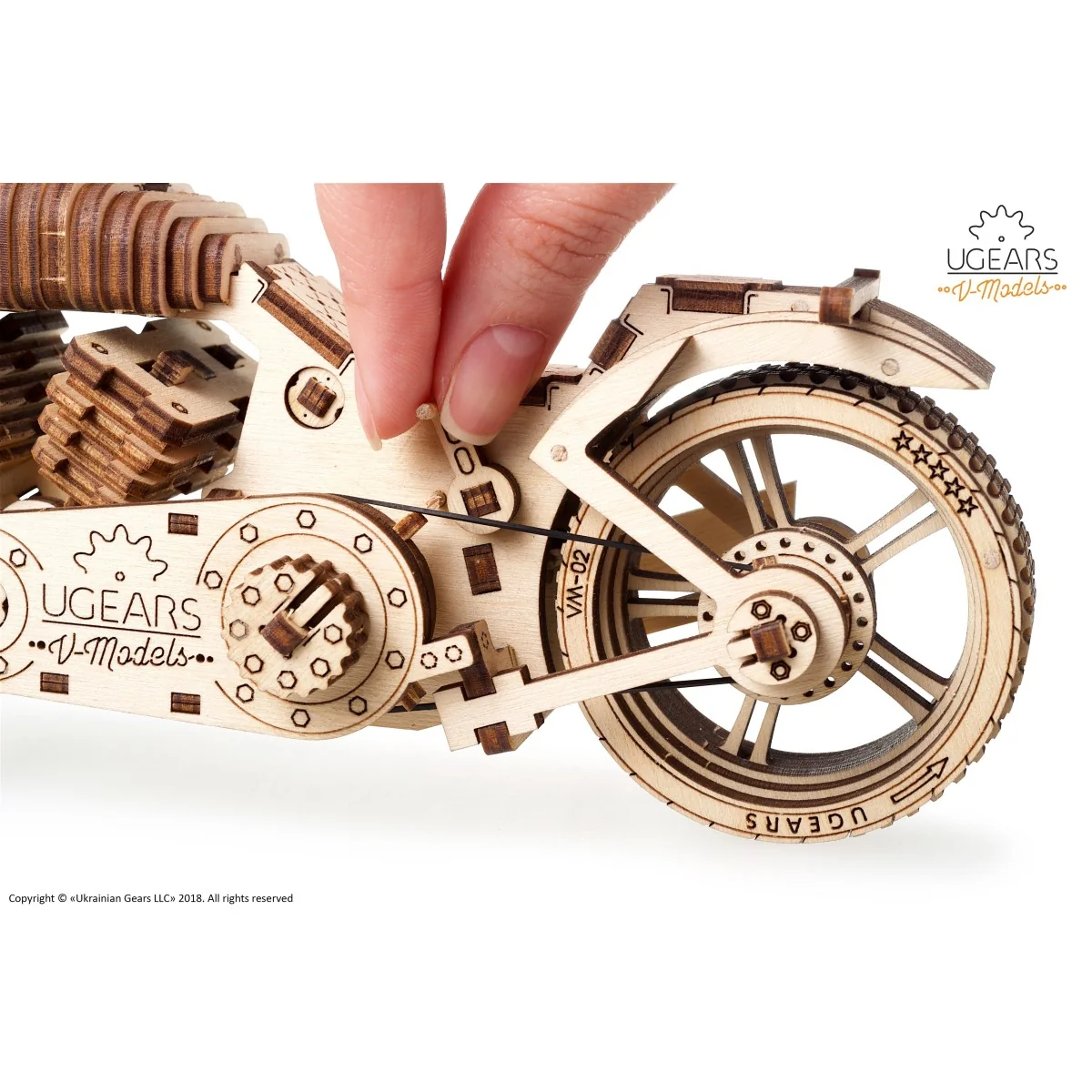 Moto VM-02 Puzzle 3D bois UGEARS UGEARS UG-70051 - 2