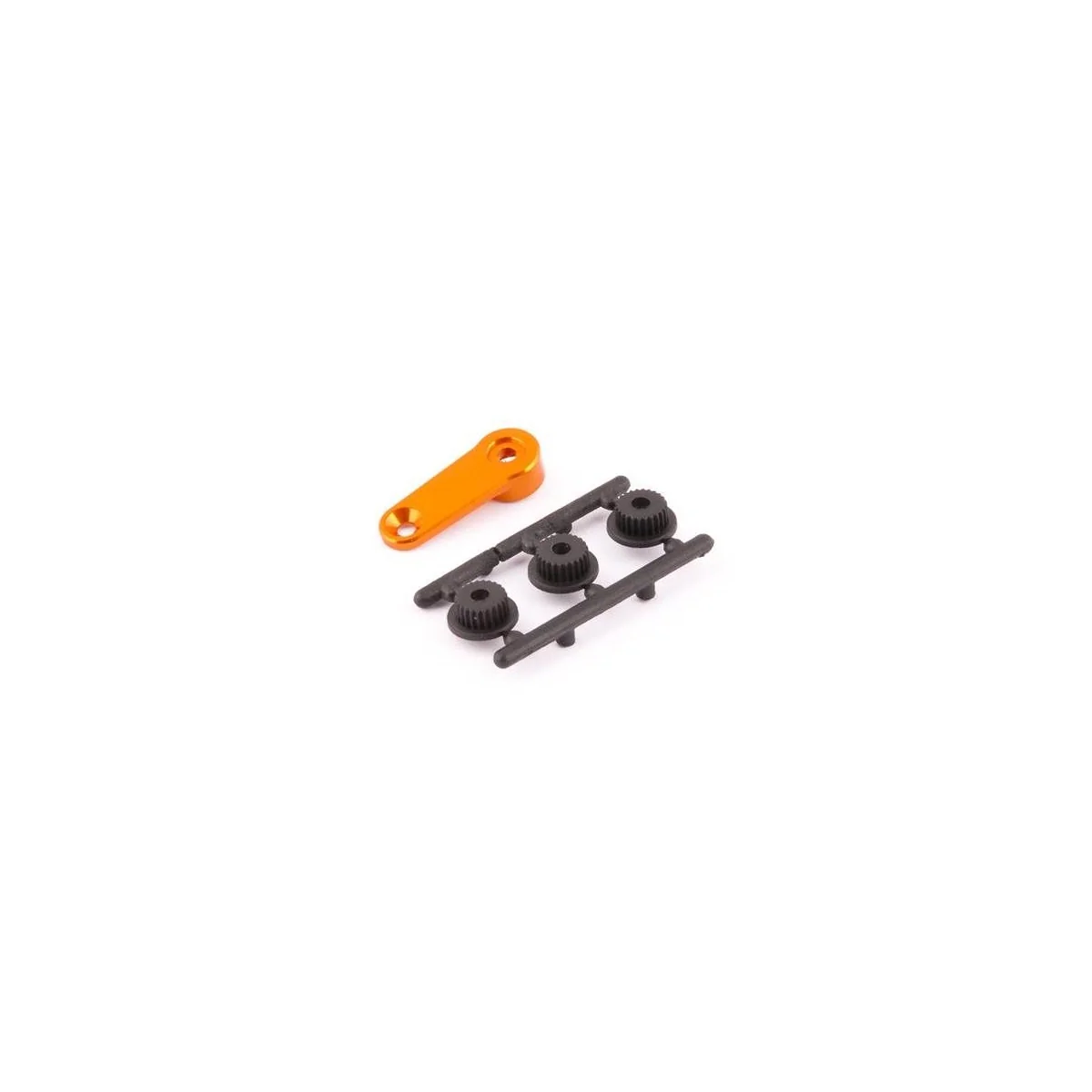 Simple orange aluminum servo rudder with universal adapters Hobbytech Hobbytech HT-510007G - 1 Simple orange aluminum servo rudder with universal adapters Hobbytech Hobbytech HT-510007G - 1