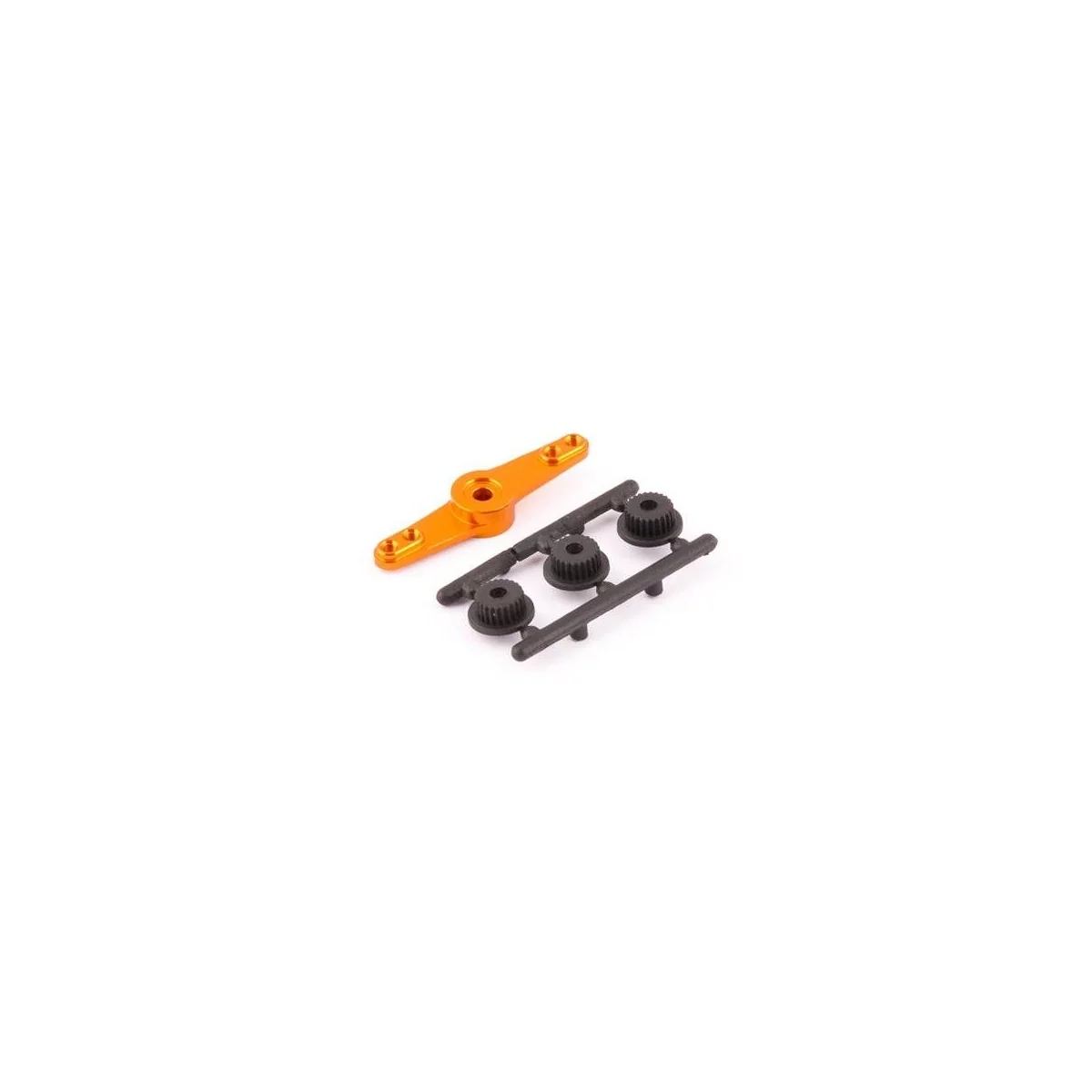 Palonnier de servo alu orange double avec adaptateurs universels Hobbytech Hobbytech HT-510008G - 1