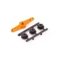HT-510008G-Palonnier de servo alu orange double avec adaptateurs universels Hobbytech - HT-510008G