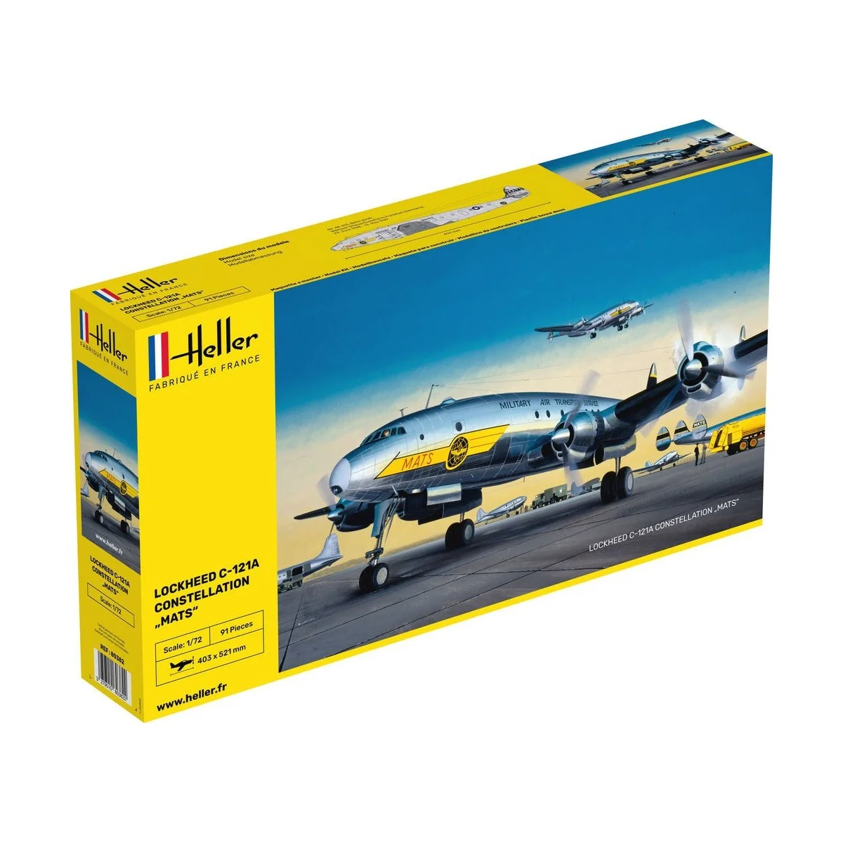 Lockheed C-121A Constellation Berlin 1/72 Heller Heller 80382 - 1 Lockheed C-121A Constellation Berlin 1/72 Heller Heller 80382 - 1