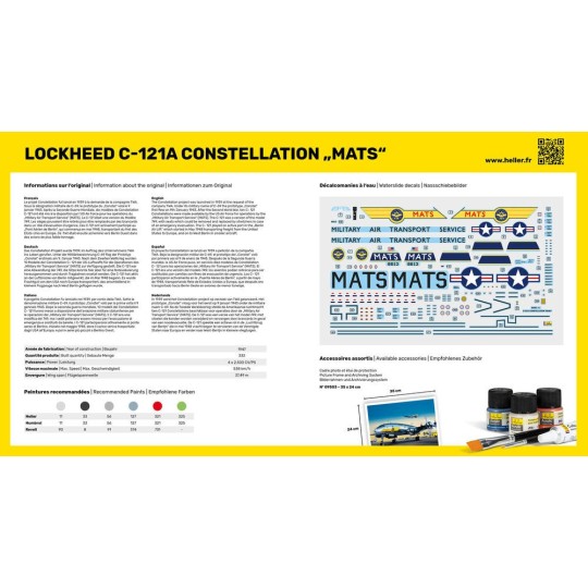 HEL-80382-Lockheed C-121A Constellation Berlin 1/72 Heller