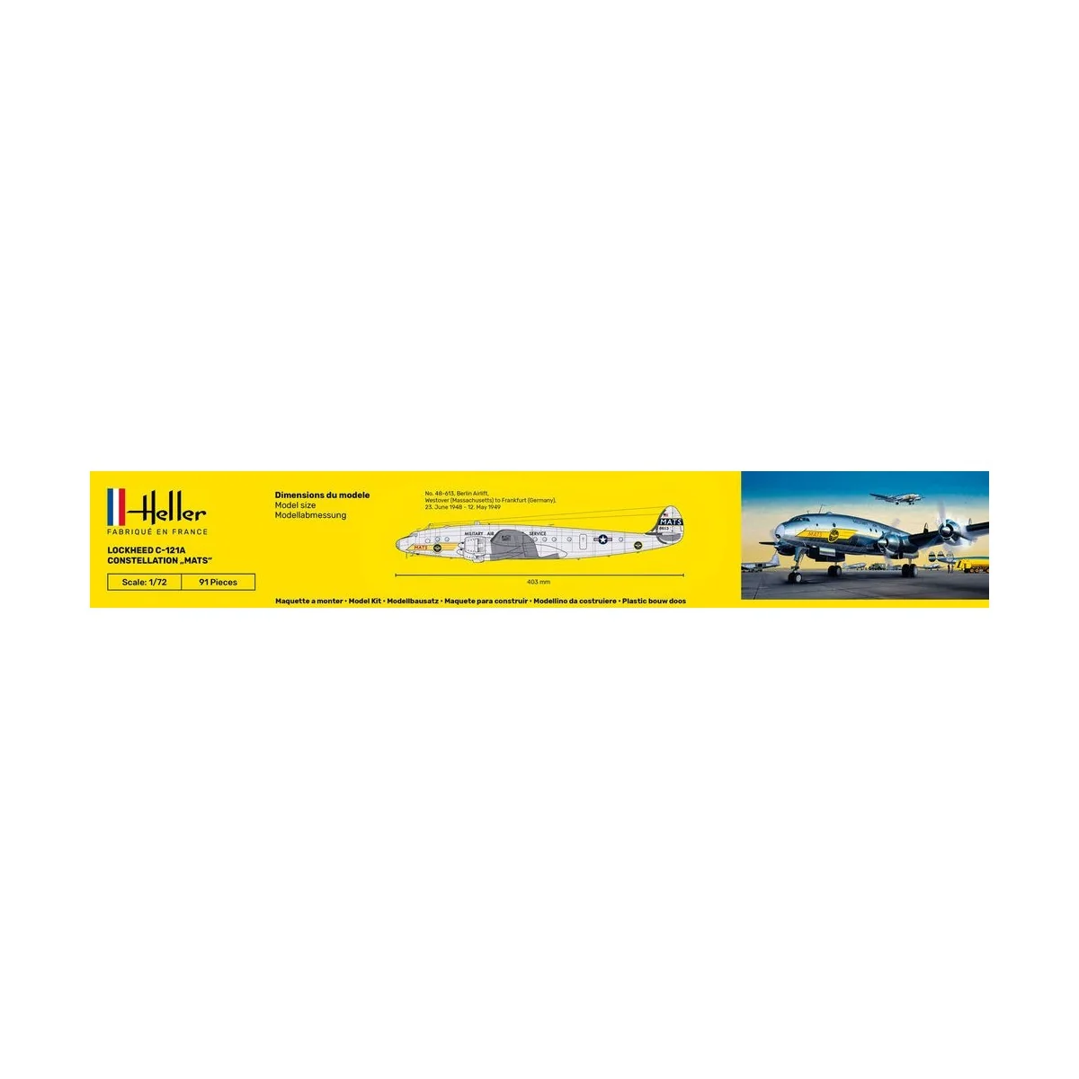 Lockheed C-121A Constellation Berlin 1/72 Heller Heller 80382 - 4