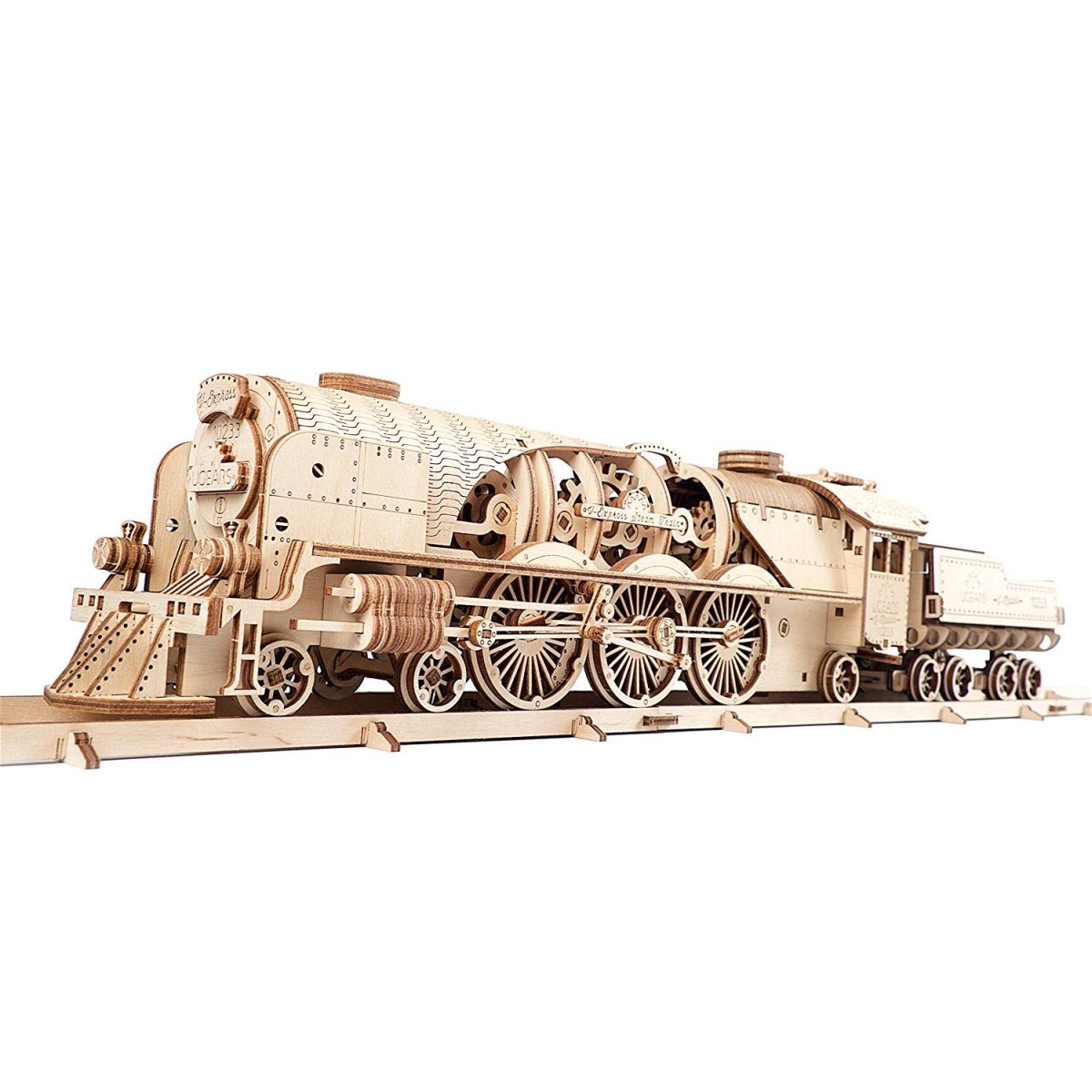 Locomotive steam train V-Express Puzzle 3D wood UGEARS UGEARS UG-70058 - 1 Locomotive steam train V-Express Puzzle 3D wood UGEARS UGEARS UG-70058 - 1