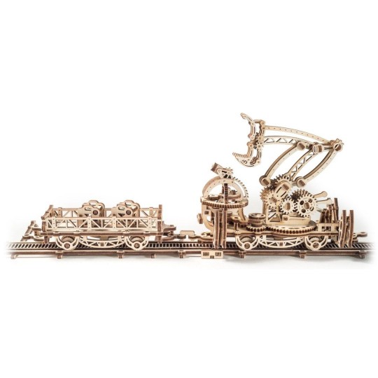 UG-70032-Manipulateur, grue ferroviaire Puzzle 3D bois UGEARS
