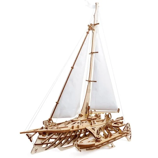 Boat sailing Trimaran Merihobus Puzzle 3D wood UGEARS UGEARS UG-70059 - 1 UG-70059-Boat sailing Trimaran Merihobus Puzzle 3D wood UGEARS - UG-70059