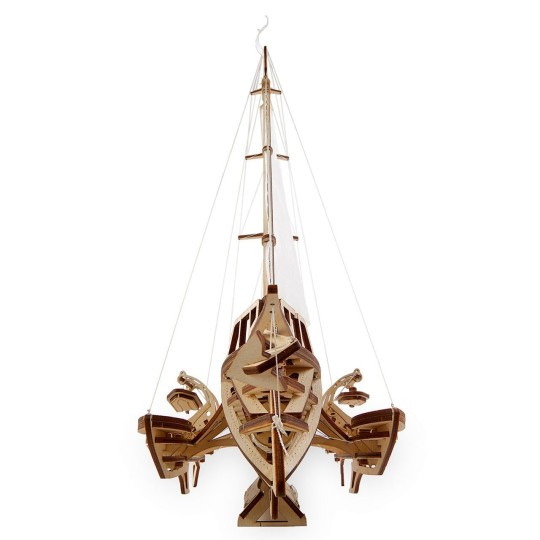 Boat sailing Trimaran Merihobus Puzzle 3D wood UGEARS UGEARS UG-70059 - 5 UG-70059-Boat sailing Trimaran Merihobus Puzzle 3D wood UGEARS - UG-70059