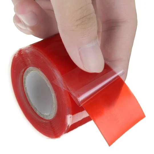 1213718-Bande ruban Silicone étanche rouge - 1213718