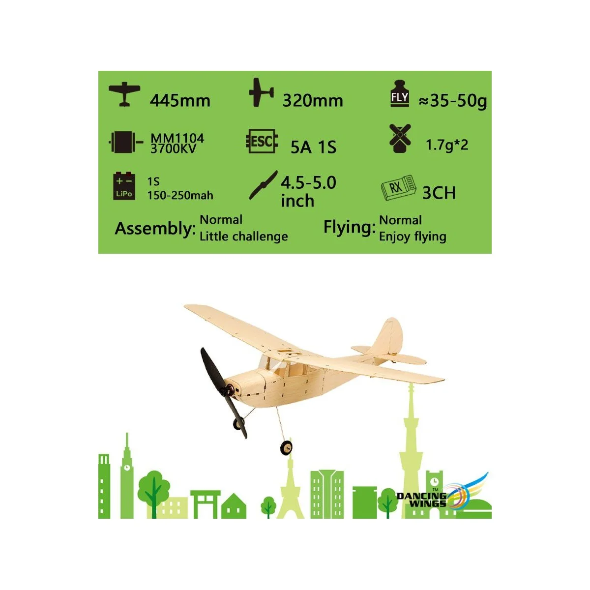 Mini Cessna L-19 445mm découpe laser balsa DW Hobby DW Hobby - Dancing Wings Hobby K1201 - 6 Mini Cessna L-19 445mm découpe laser balsa DW Hobby DW Hobby - Dancing Wings Hobby K1201 - 6