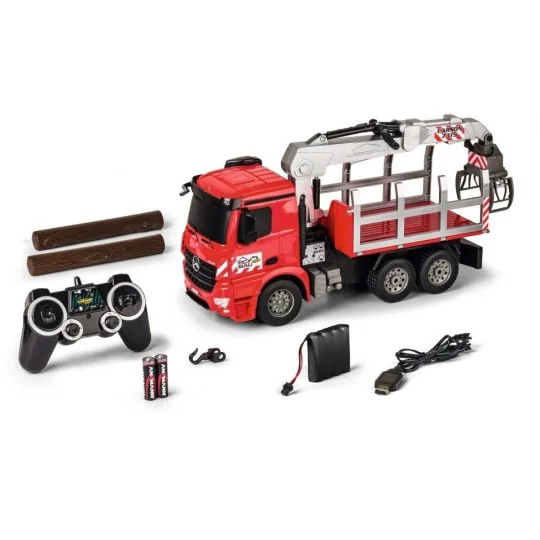 500907315-Camion Mercedes Arocs benne et grue 1/20 RTR Carson - 500907315