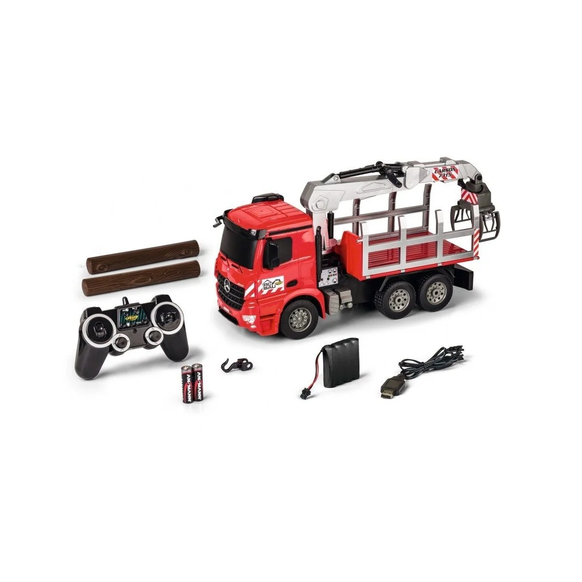 Camion Mercedes Arocs benne et grue 1/20 RTR Carson Carson 500907315 - 1