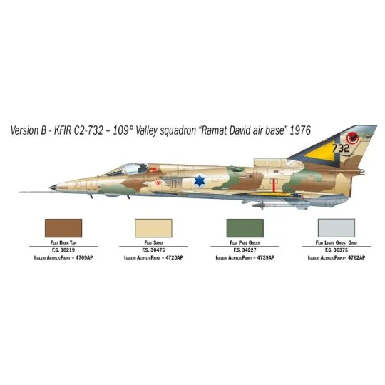 Avion Jet Kfir C.2/C.7 1/72 Italeri Italeri I1408 - 3 I1408-Avion Jet Kfir C.2/C.7 1/72 Italeri - I1408