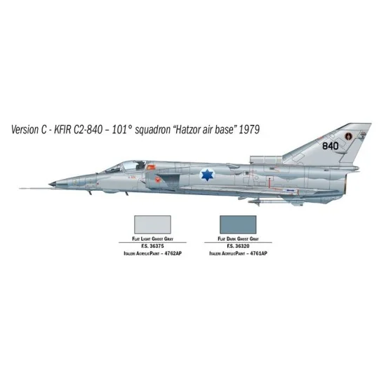 I1408-Avion Jet Kfir C.2/C.7 1/72 Italeri