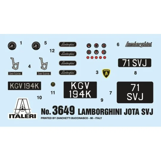 I3649-Lamborghini Miura SVJ 1/24 Italeri JOTA - I3649