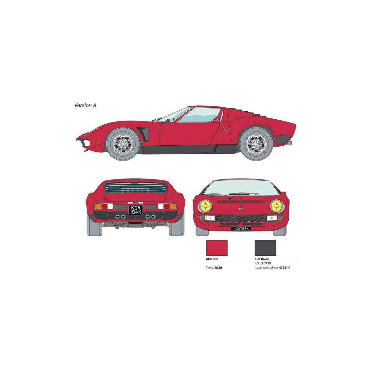 Lamborghini Miura SVJ 1/24 Italeri JOTA Italeri I3649 - 3