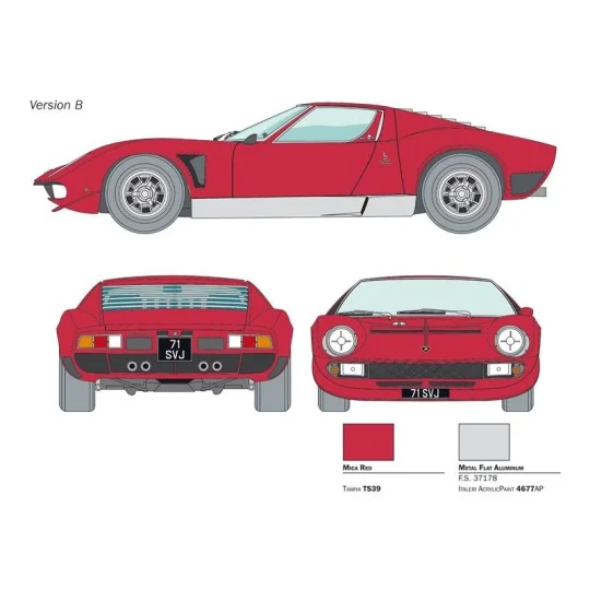 I3649-Lamborghini Miura SVJ 1/24 Italeri JOTA - I3649