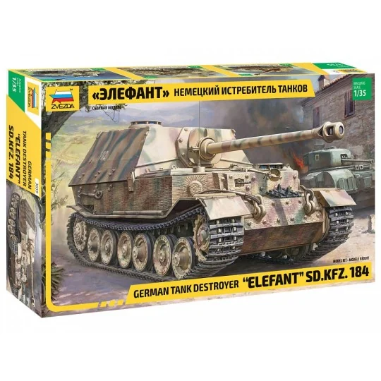 Tank Destroyer German Sd.Kfz.184 Elefant 1/35 Zvezda Zvezda Z3659 - 1 Z3659-Tank Destroyer German Sd.Kfz.184 Elefant 1/35 Zvezda - Z3659