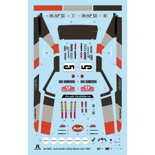 I3642-Audi Quattro Rally 1/24 Italeri