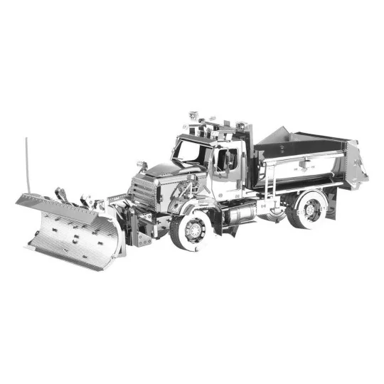 MMS147-Dump Truck with Snow Plow Blade Metal Earth