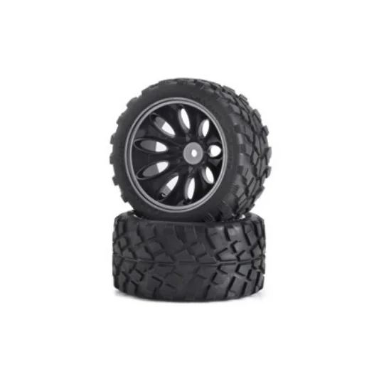 500900049-Roues monster truck CV-10T noires 1/10 (2) Carson - 500900049