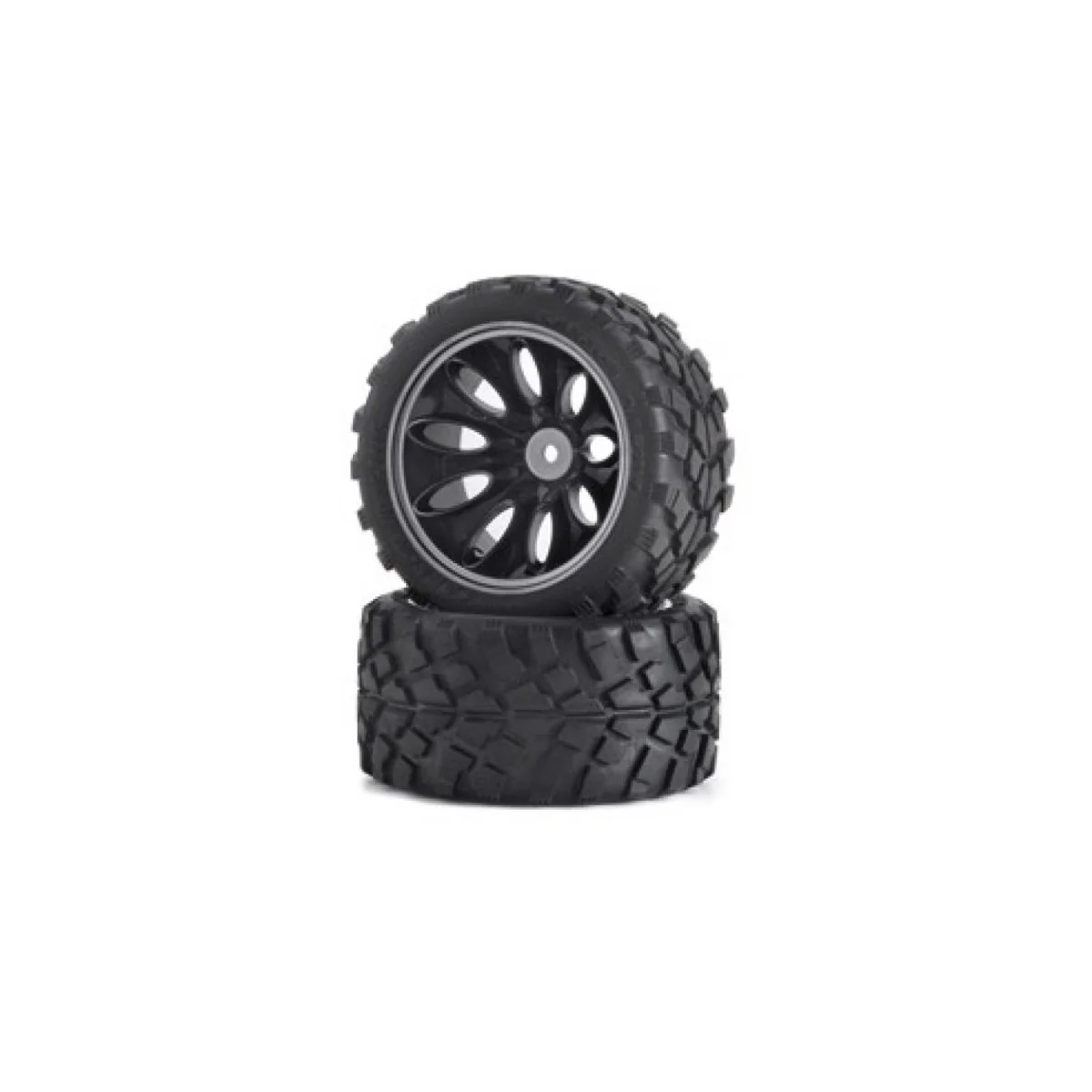 Roues monster truck CV-10T noires 1/10 (2) Carson Carson 500900049 - 1