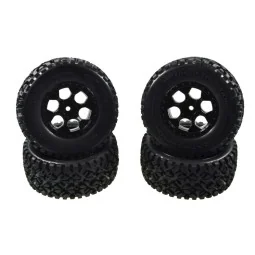 Roues Short Course X10 noires 1/10 (4) Carson Carson 500900113 - 1