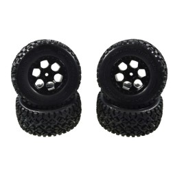 Short race X 10 black wheels, 1/10 (4) Carson Carson 500900113 - 1