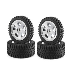 Roues buggy chrome 5 rayons 1/10 (4) Carson Carson 500900028 - 1