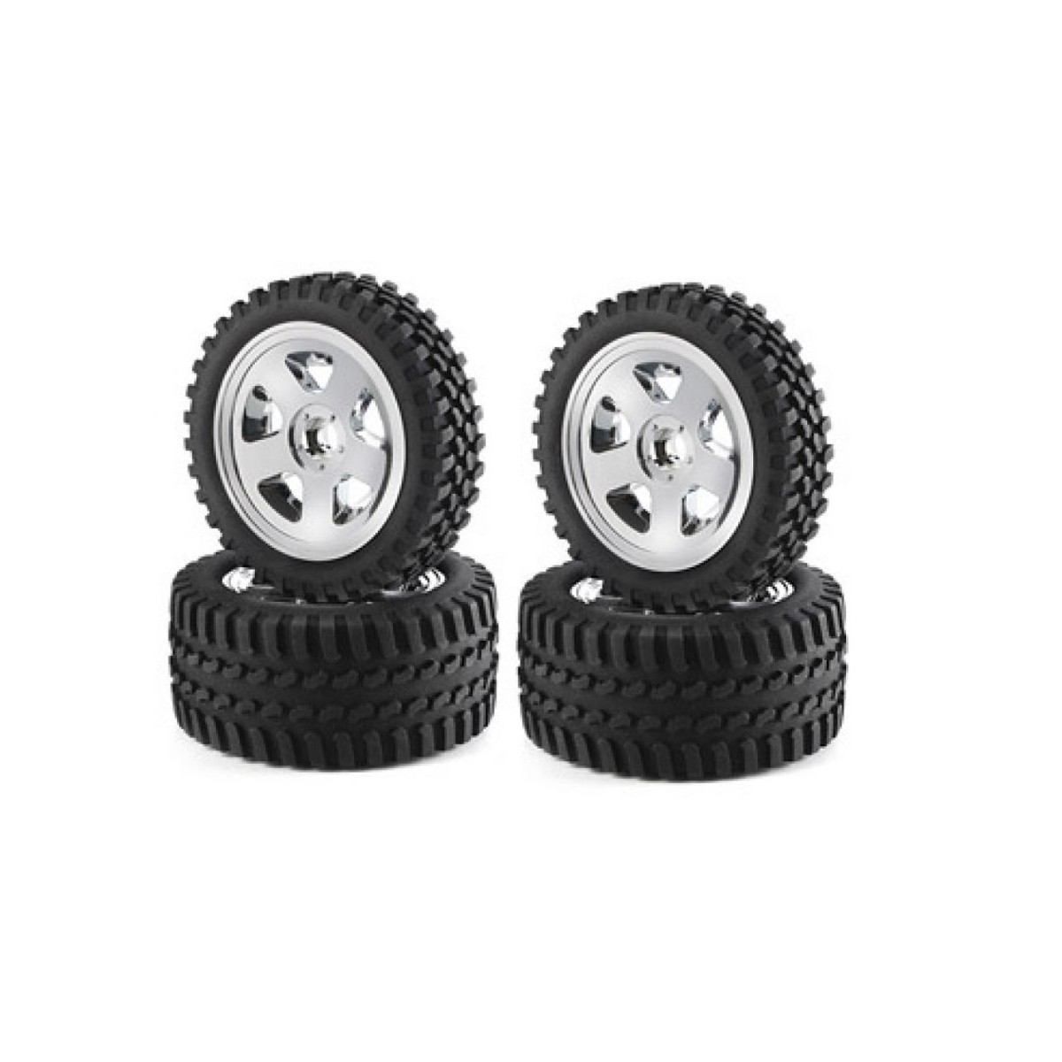 Wheels buggy chrome 5-spoke 1/10 (4) Carson Carson 500900028 - 1 Wheels buggy chrome 5-spoke 1/10 (4) Carson Carson 500900028 - 1