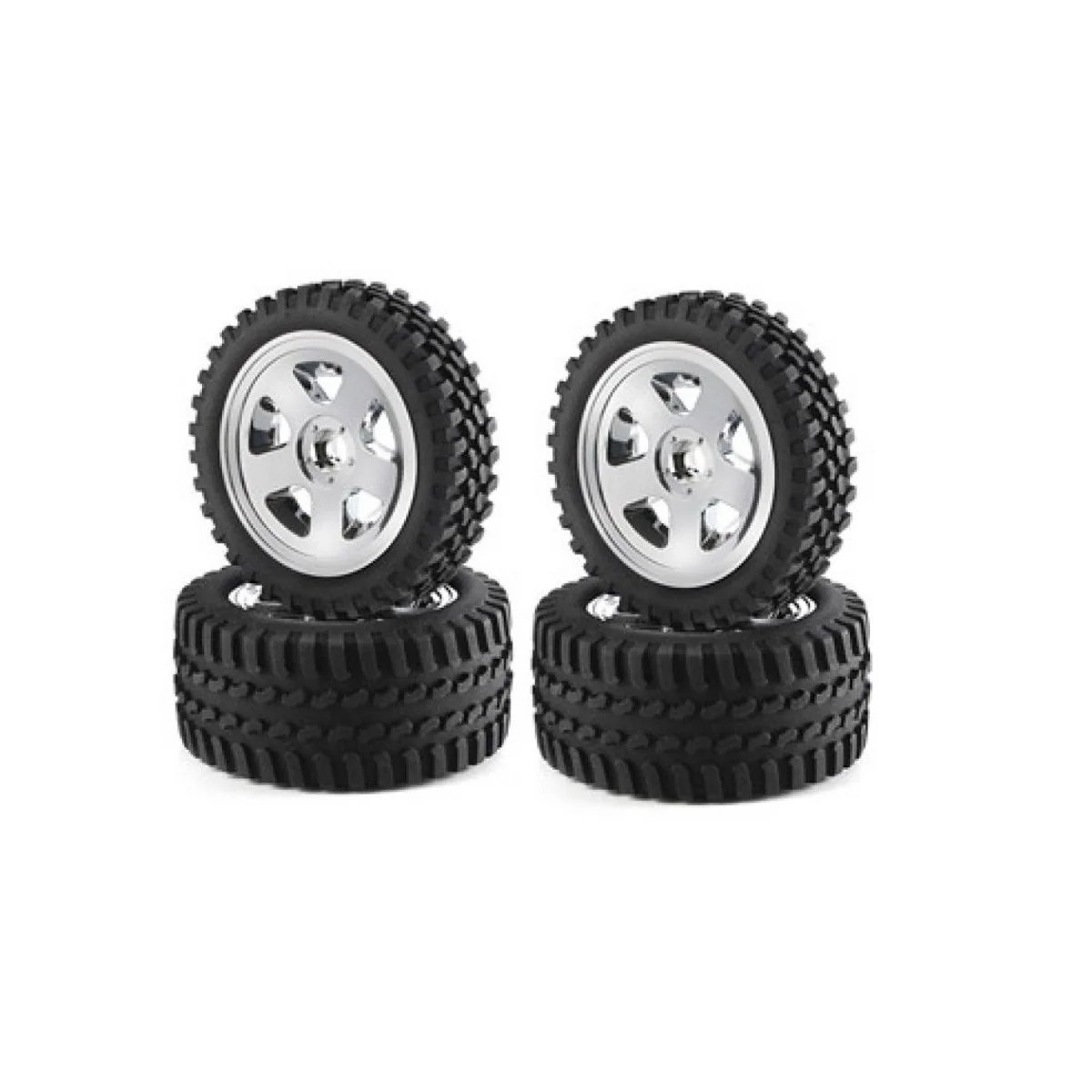Wheels buggy chrome 5-spoke 1/10 (4) Carson Carson 500900028 - 1 Wheels buggy chrome 5-spoke 1/10 (4) Carson Carson 500900028 - 1