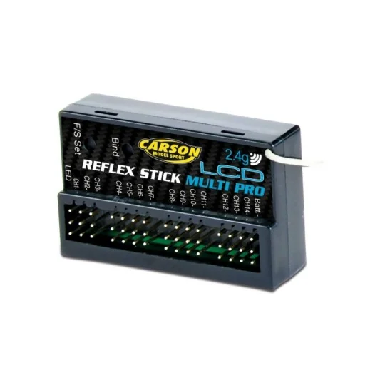500501004-Radio voiture Reflex Stick multi pro LCD 2.4Ghz 14ch Carson