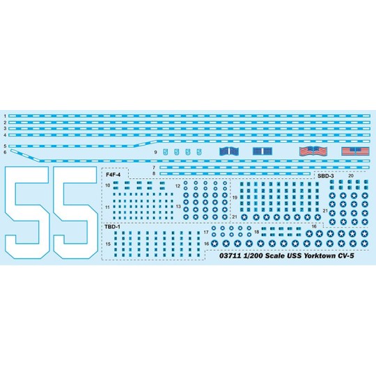 TR03711-USS Navy Yorktown CV-5 1/200 Trumpeter - 03711