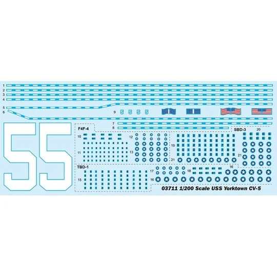 TR03711-USS Navy Yorktown CV-5 1/200 Trumpeter - 03711