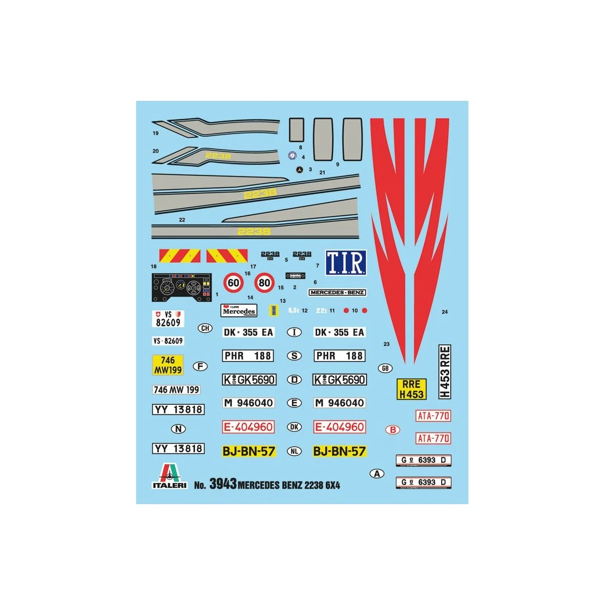 Mercedes-Benz 2238 6 x 4 1/24 Italeri Italeri I3943 - 3