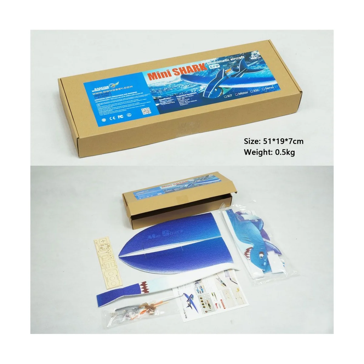 Mini Shark 1m E14 EPP Kit PNP DW Hobby DW Hobby - Dancing Wings Hobby E1404 - 7