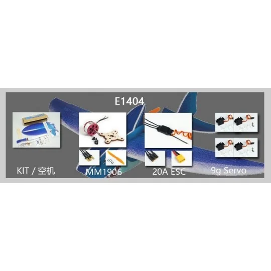 E1404-Mini Shark 1m E14 EPP Kit PNP DW Hobby