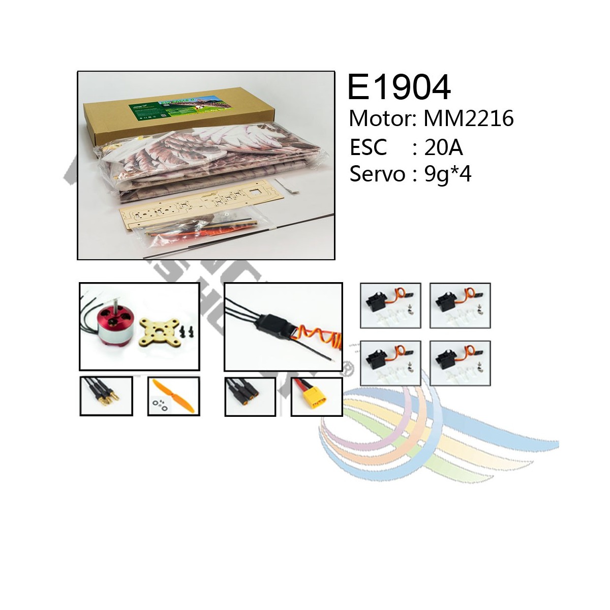 Aigle Eagle II 1m43 E19 EPP Kit PNP DW Hobby DW Hobby - Dancing Wings Hobby E1904 - 2