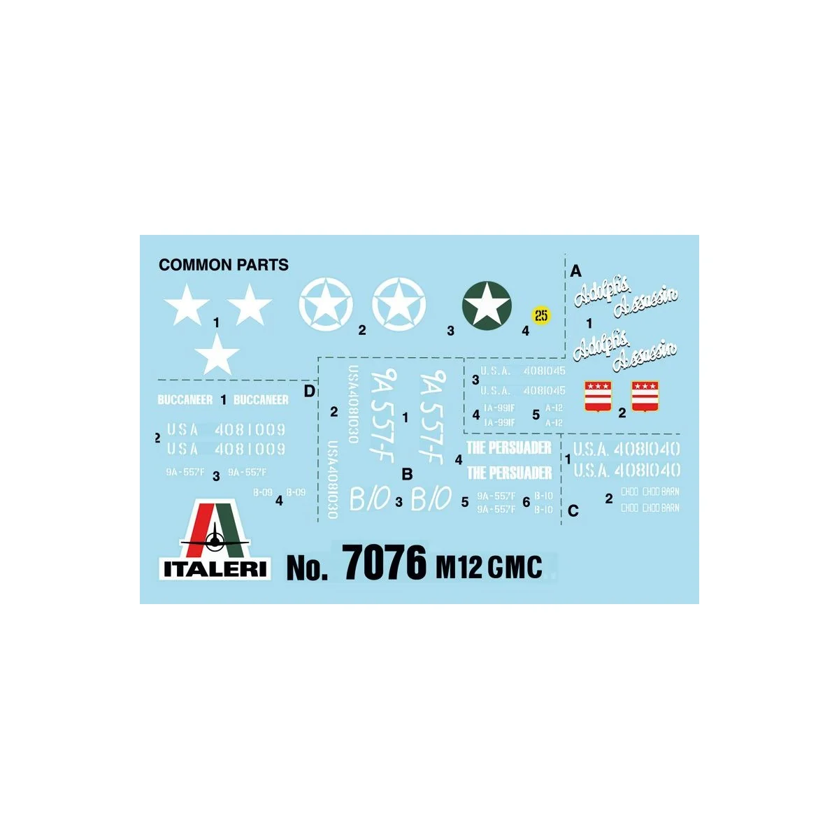 Tank 1/72 Italeri G.M.C. M12 Italeri I7076 - 3 Tank 1/72 Italeri G.M.C. M12 Italeri I7076 - 3