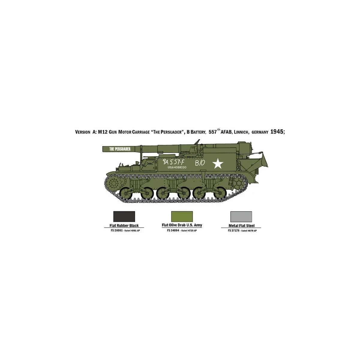 Tank 1/72 Italeri G.M.C. M12 Italeri I7076 - 4
